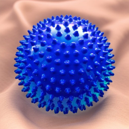 Мяч мягкий массажный ЕЖИК 12 см, синий МалышОК