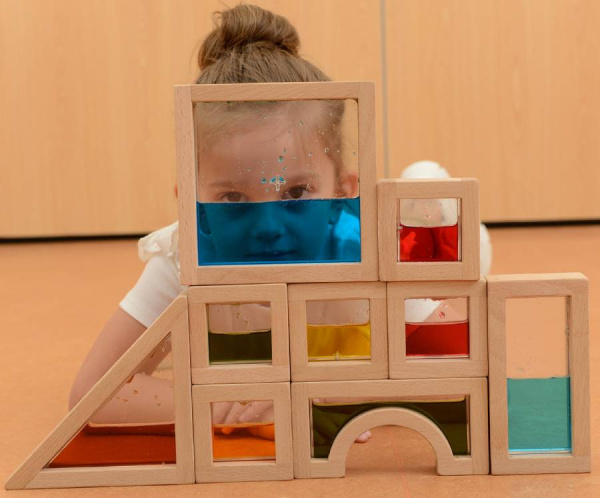 Сенсорные блоки деревянные с жидкостью 18 штук Masterkids