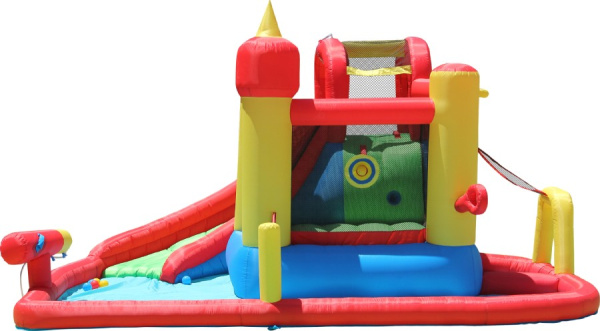 Надувной батут с горкой Супер скольжение Happy Hop