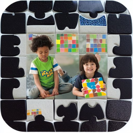 Геометрическая мозаика-пазл, 75 элементов Weplay