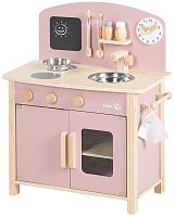Детская игровая кухня с аксессуарами, розовый/натуральный Roba