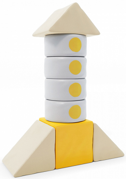 Мягкие игровые блоки Ракета Pastel Romana