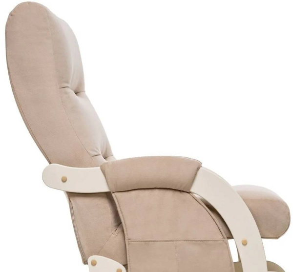 Кресло для кормления Milli Angel с карманами (слоновая кость, ткань V18)