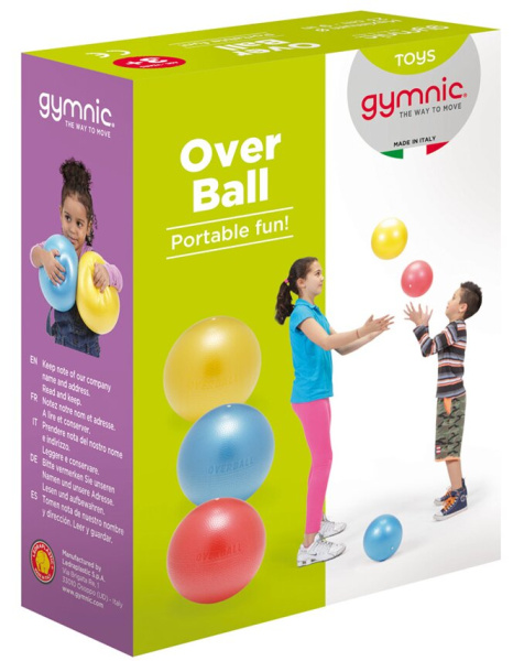 Мяч легкий OVER BALL 23 см желтый Ledraplastic