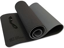 Коврик для йоги 10 мм двухслойный TPE черно-серый Original Fit.Tools