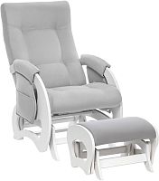 Комплект для кормления Кресло-глайдер Milli Ария и пуф (молочный дуб, ткань V51)