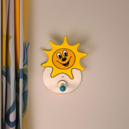Вешалка настенная СОЛНЫШКО, 1 крючок Pomy Toys