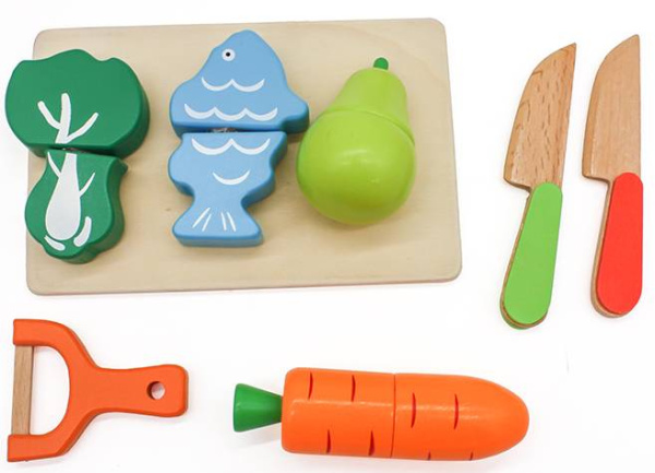 Игровой набор деревянный Фрукты и овощи Lanaland