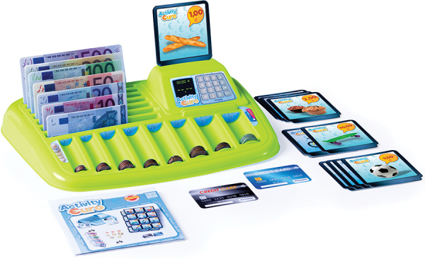 Кассовый аппарат с банкнотами, монетами и банковскими картами (евро) Miniland