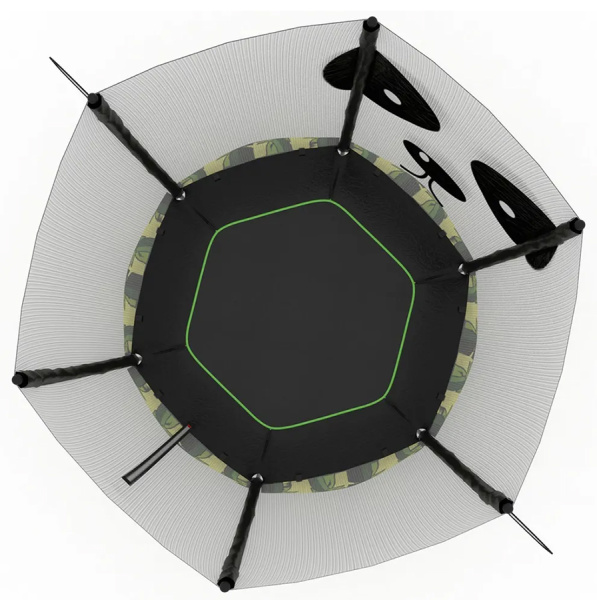 Батут каркасный с защитной сеткой UNIX Line 4,6 фт. PANDA 140 см