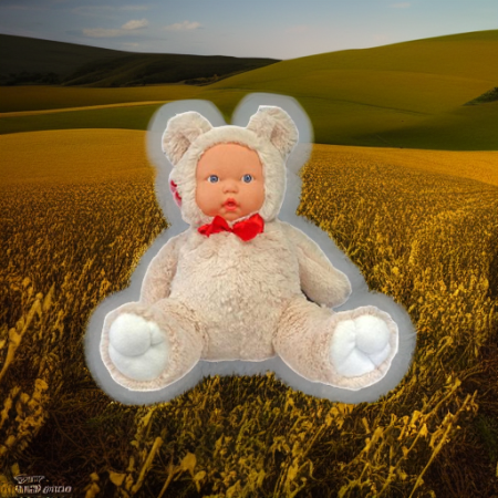 Плюшевый малыш-мишка, белый Halley