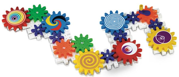 Конструктор Kaleido Gears Шестеренки 55 деталей Quercetti