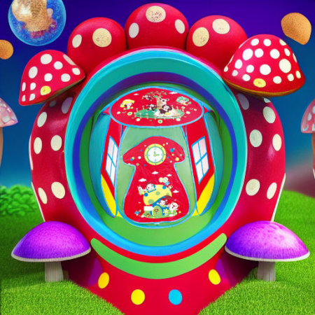 Игровой домик Грибок с шариками