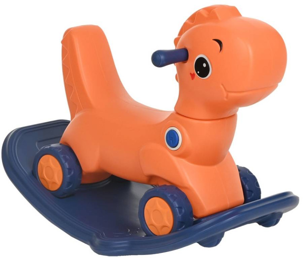 Качалка-каталка Дино оранжевый, со звуком Pituso