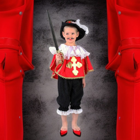 Карнавальный костюм Мушкетер красный, рост 128 Lipta TDP