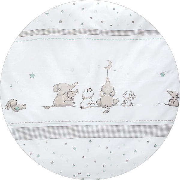 Детский шестиугольный манеж с бампером Star Magic, серый Roba