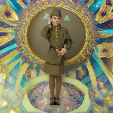 Гимнастерка с юбкой, рост 116-122 Вестифика