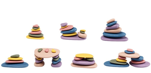 Набор Радужные камешки Природные цвета 72 штуки EDX Education