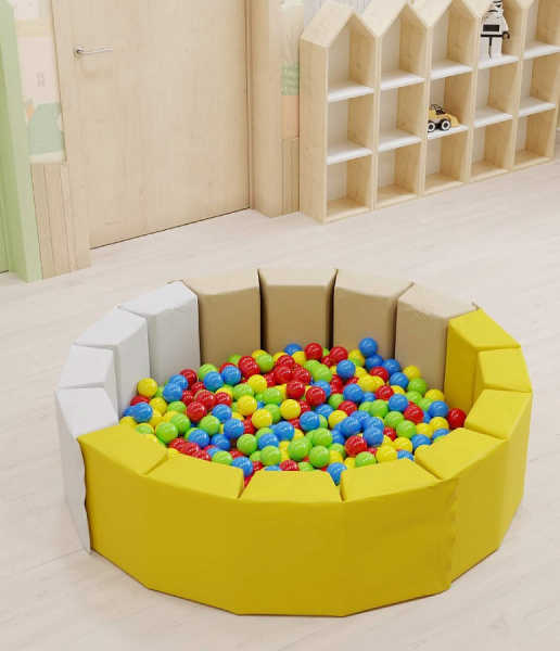 Сухой бассейн с шариками 16 граней Pastel Romana