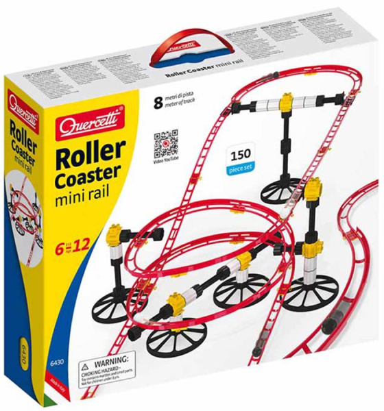 Конструктор-серпантин Roller Coaster 150 деталей Quercetti