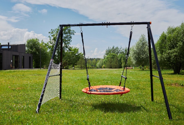 Качели уличные с воротами UNIX Line 100 см Orange