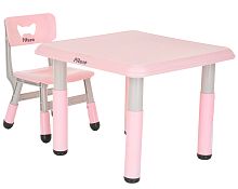 Растущие столик со стульчиком розовый Pituso