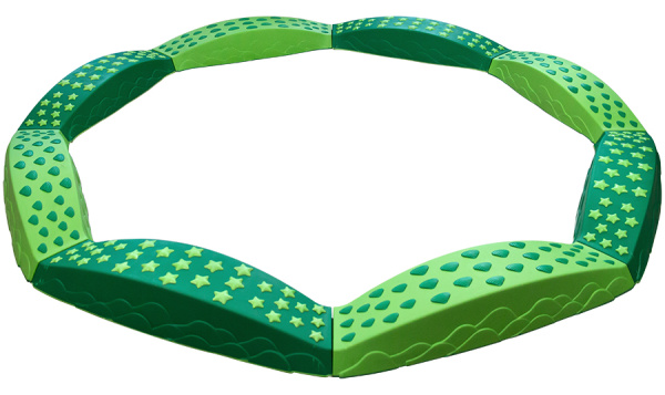 Тактильная дорожка зеленая, 8 элементов BAONILE