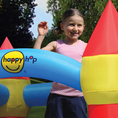 Надувной батут с горкой Мини-крепость Happy Hop