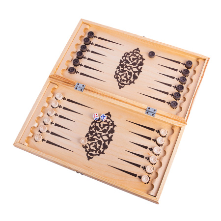 Игра настольная 2 в 1 (шахматы, нарды) Бэмби