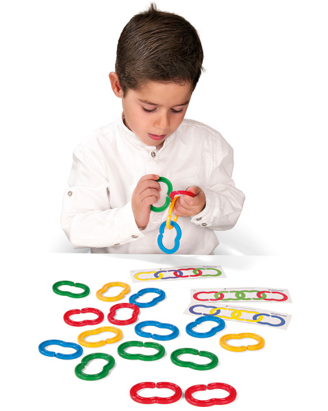 Набор развивающий Цепочка 60 элементов в контейнере Miniland