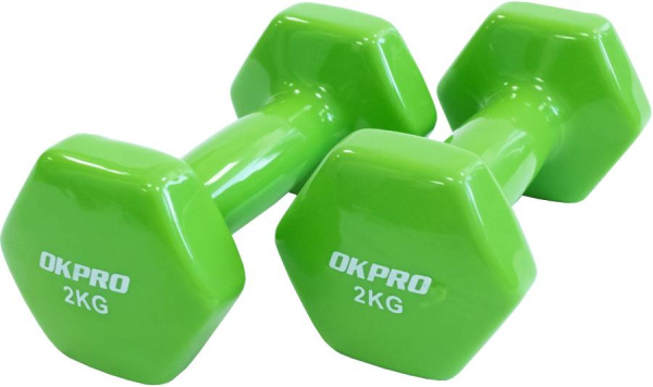 Гантель виниловая 2 кг для групповых программ OKPRO