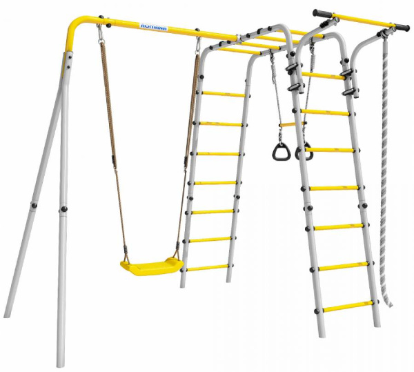 Дачный комплекс Весёлая лужайка-2 + качели ПЛАСТИКОВЫЕ Romana