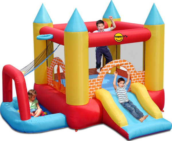 Надувной батут с горкой Мини-замок 4 в 1 Happy Hop