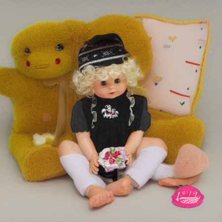 Кукла мягкая КОКО, черная Kiddy Love