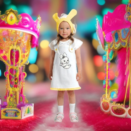 Зайка бело-желтая 104 см Батик