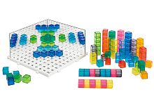 Кубики соединяющиеся полупрозрачные 2 см, 100 штук (набор Изучаем отражения) EDX Education