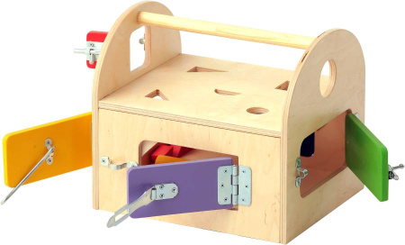Тактильно-развивающий комплекс Ларец с  дверцами и замочками Romsens
