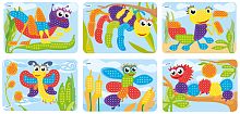 Карточки Насекомые к Мозаике Pegs 10 мм яркие цвета, 6 карточек Miniland