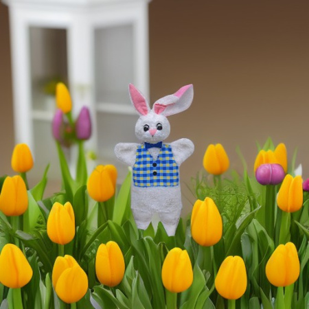 Кукла на руку ЗАЙЧИК Moravska Ustrenda Brno