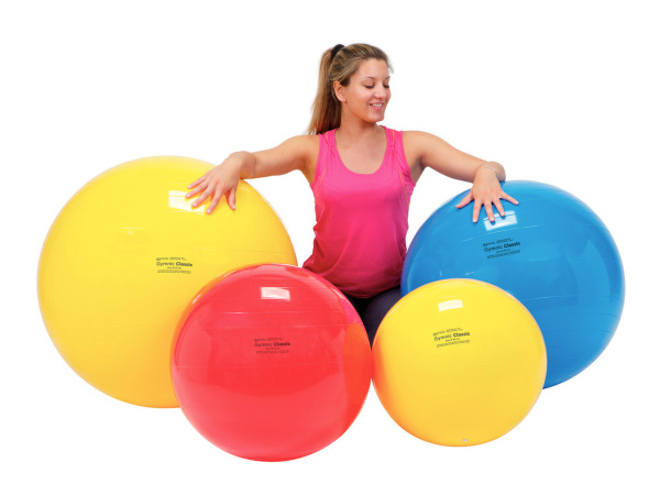 Гимнастический мяч фитбол Gymnic Classic желтый 75 см Ledraplastic