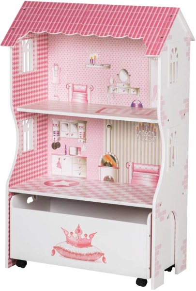 Кукольный домик с ящиком для игрушек Roba