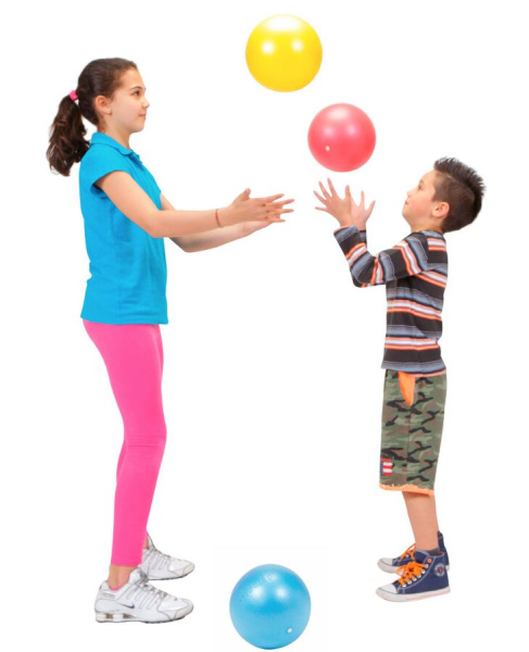 Мяч легкий OVER BALL 23 см голубой Ledraplastic