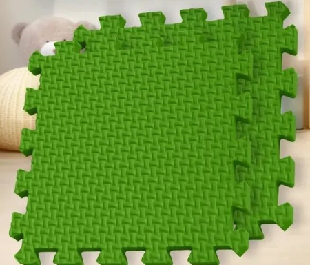 Мягкий пол универсальный Плетенка 33х33 см зеленый Eco-cover