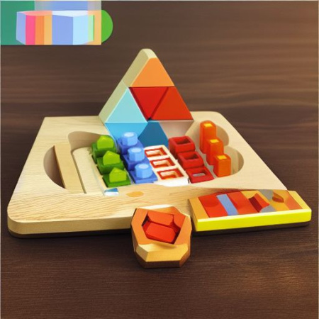 Пазл-сортер ГЕОМЕТРИЧЕСКИЕ ФИГУРЫ Woody
