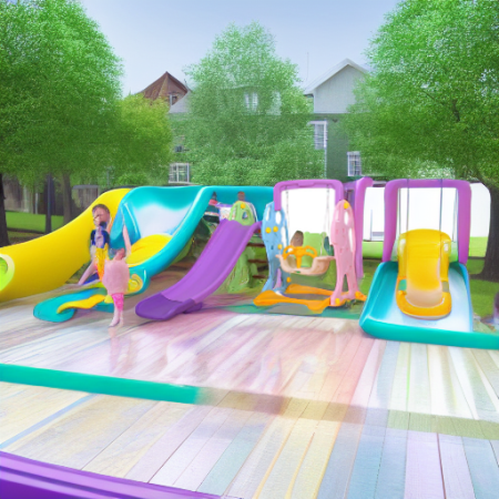 Горка с качелями Family