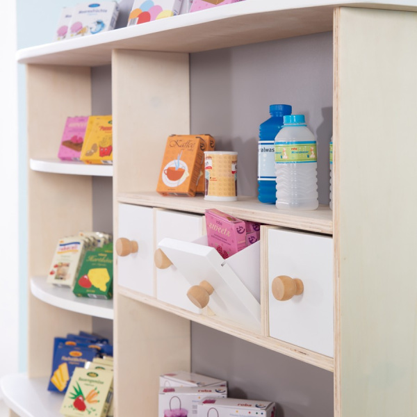 Детский игровой магазин серый/белый/натуральный Roba