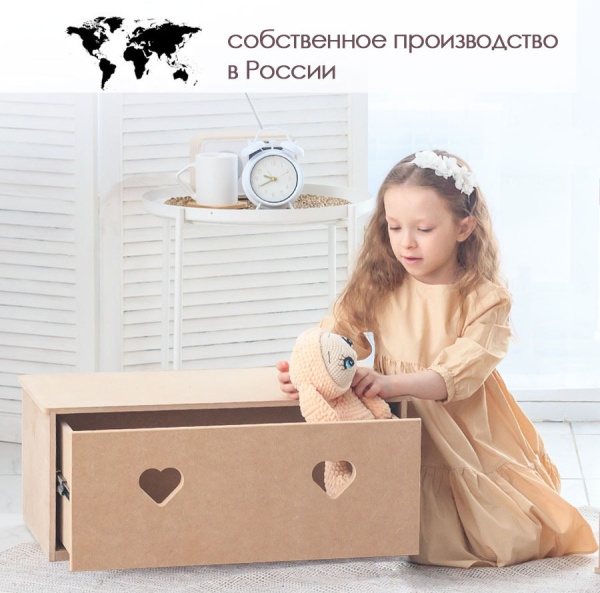 Комод для кукольного домика Луиза/Вероника без окрашивания PeMa kids