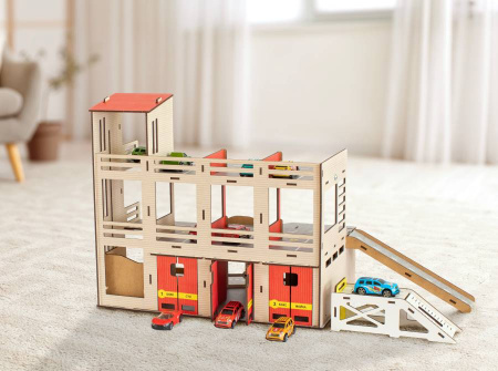 Парковка деревянная с автосервисом M-WOOD