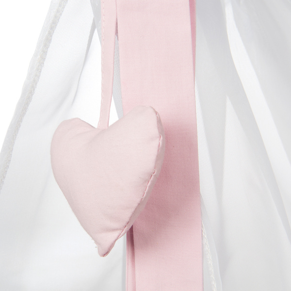 Кукольная колыбель Scarlett, белый/розовый/натуральный Roba