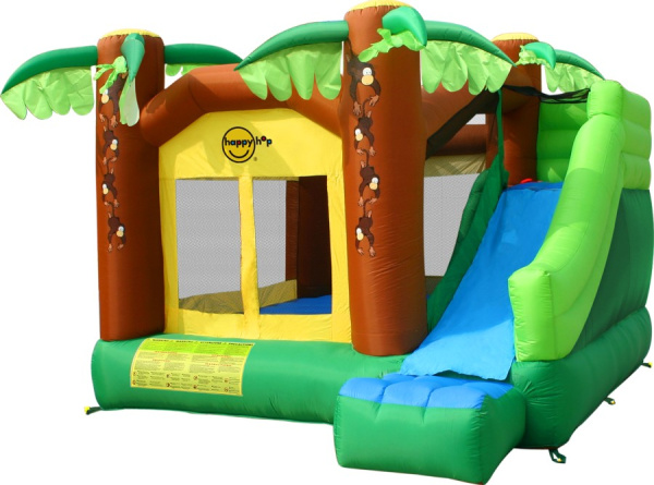 Надувной батут с горкой Джунгли Happy Hop